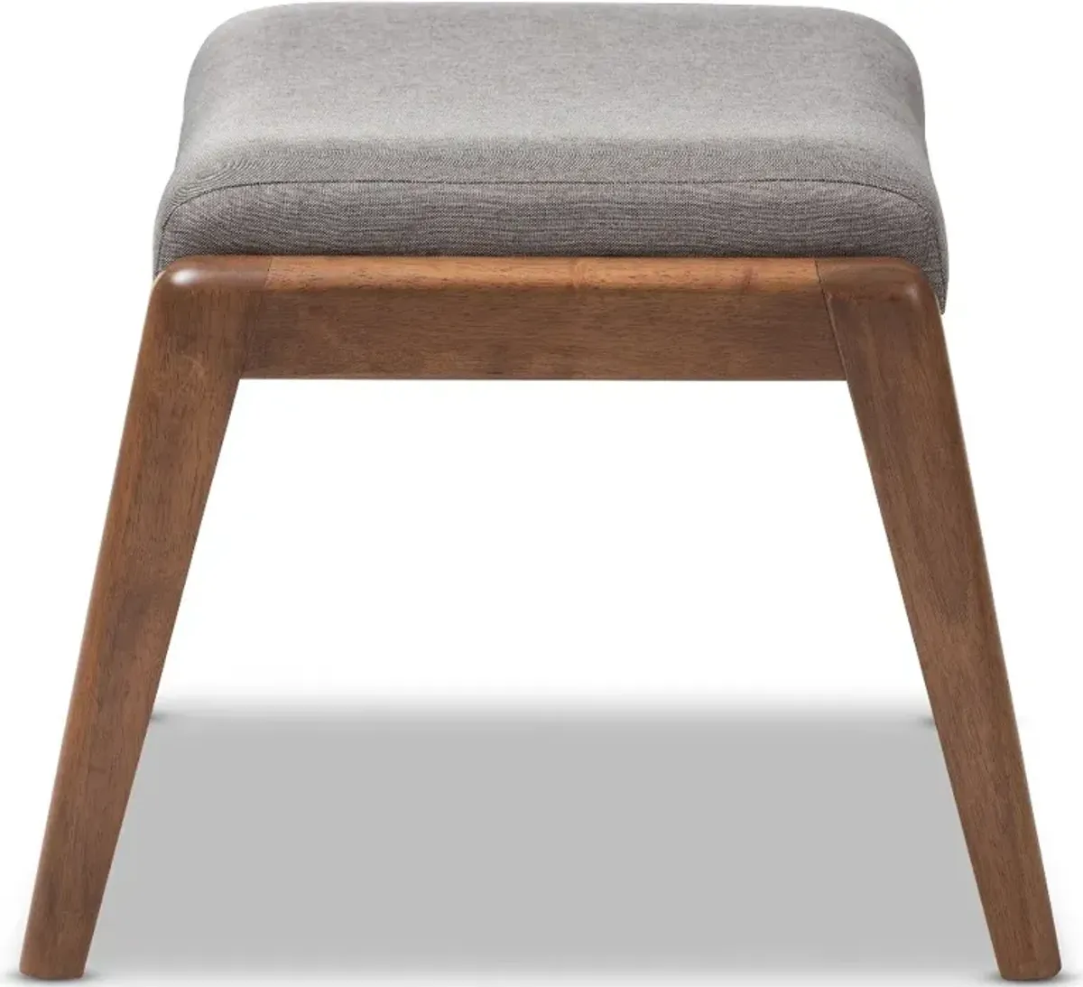 Roxy Gray and Walnut Ottoman