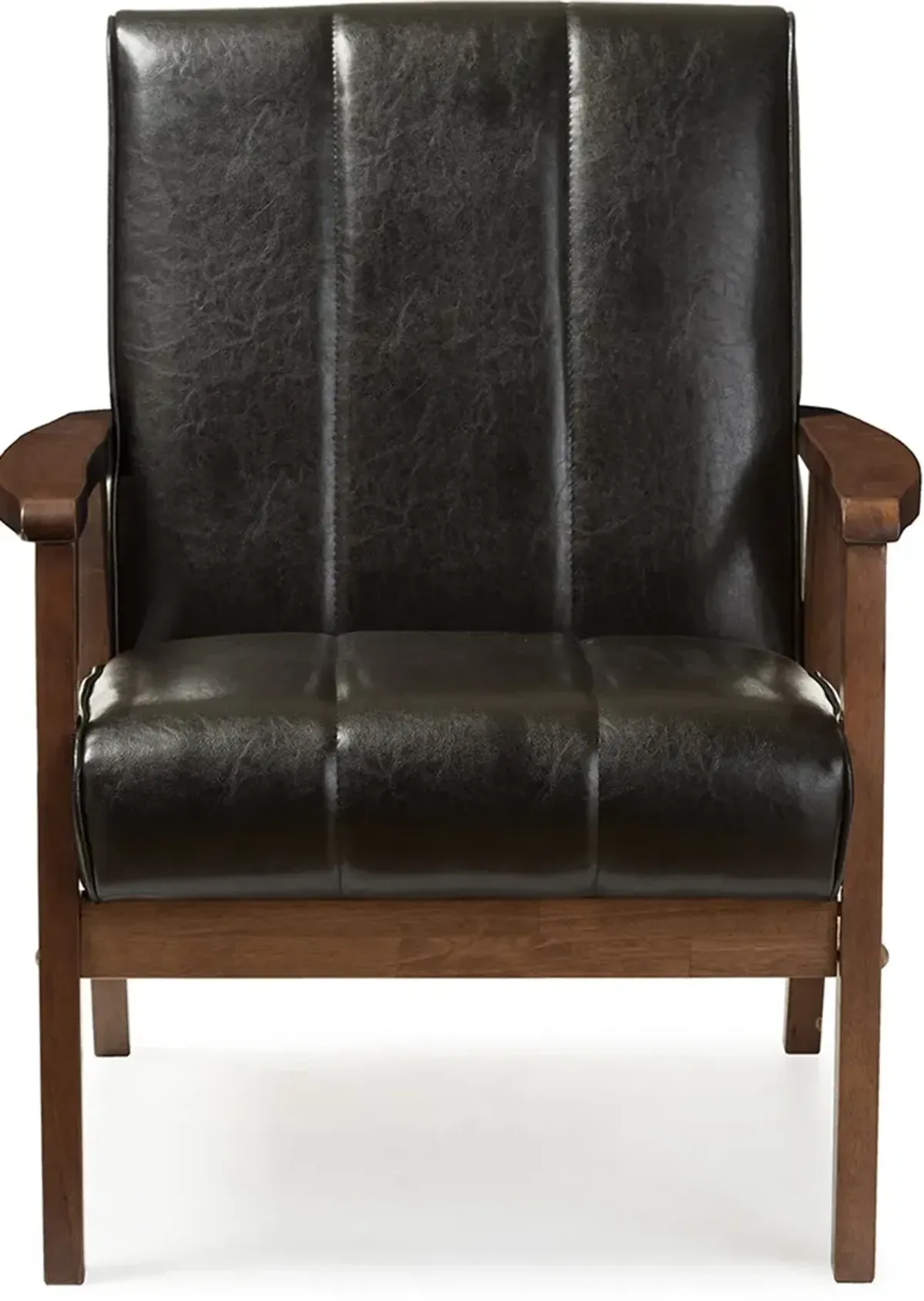 Nikko Black Faux Leather Lounge Chair