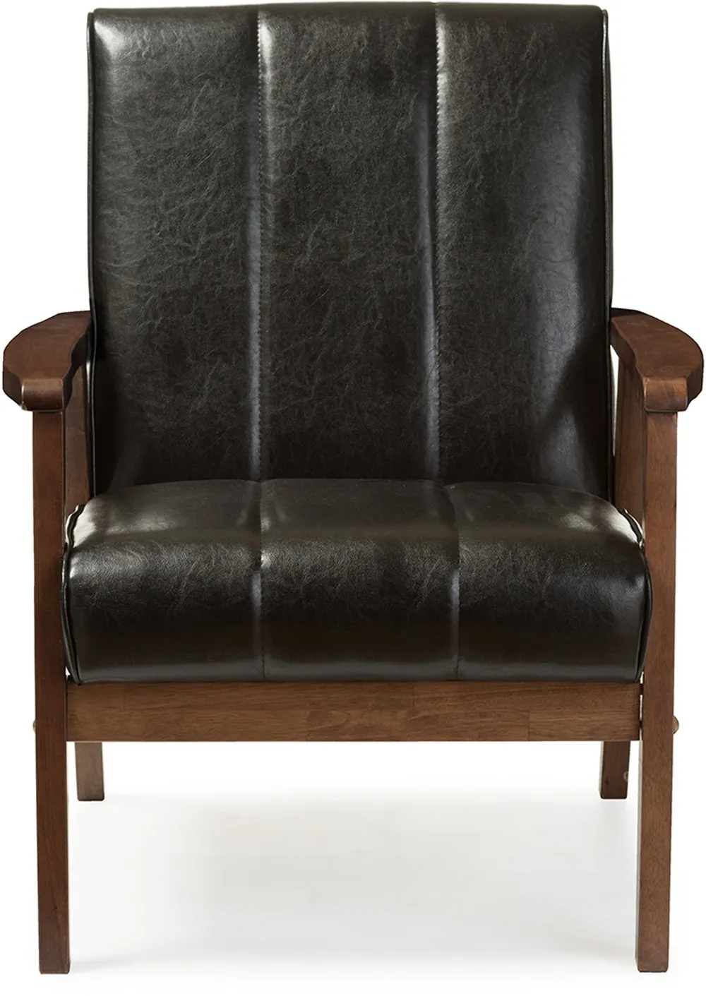 Nikko Black Faux Leather Lounge Chair