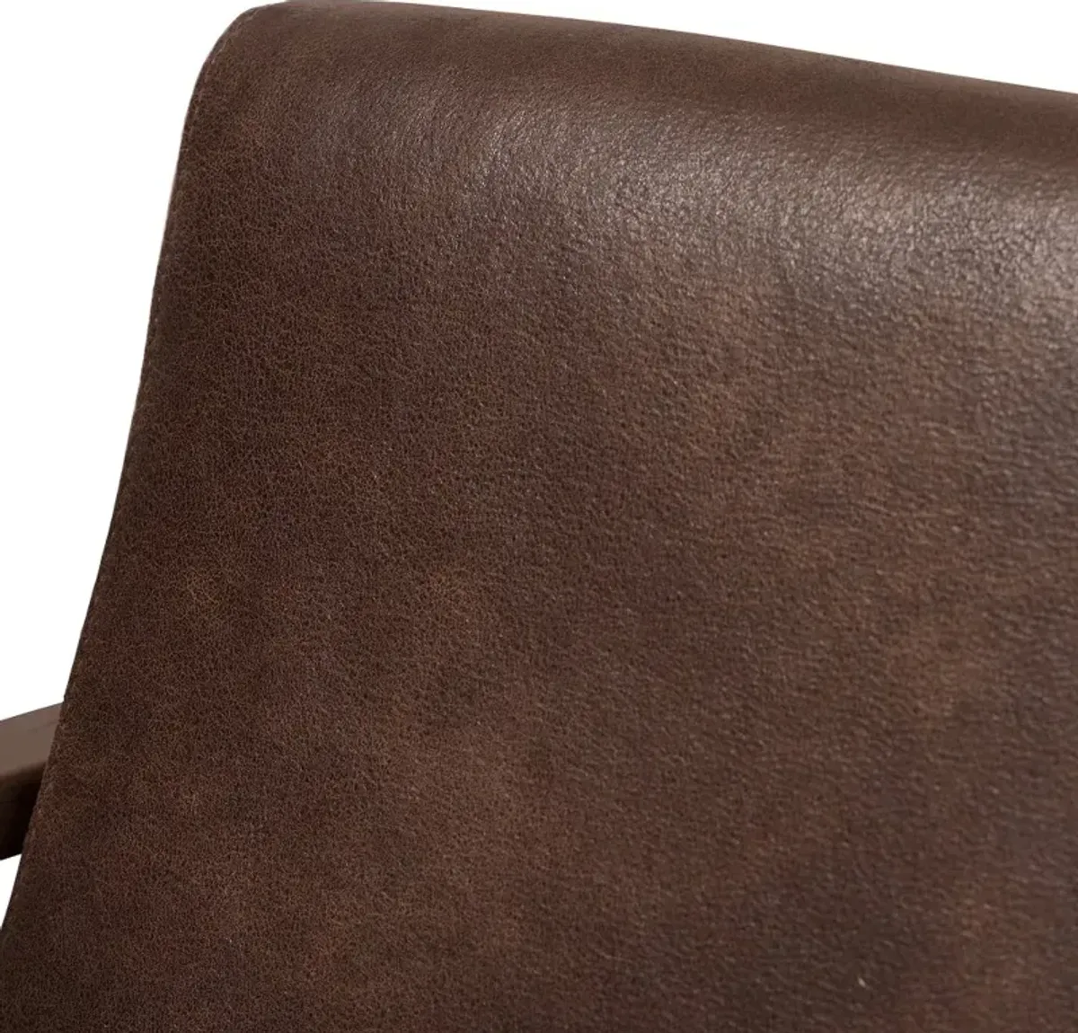 Bianca Dark Brown Faux Leather Lounge Chair