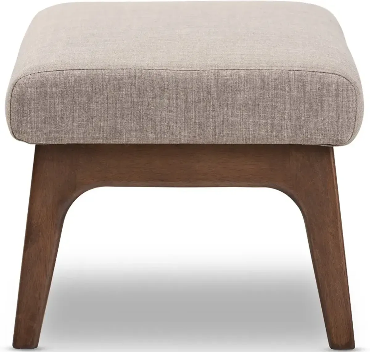 Bianca Light Gray Fabric Ottoman