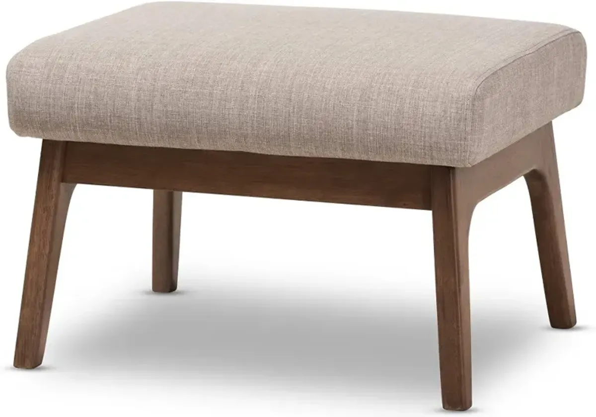 Bianca Light Gray Fabric Ottoman