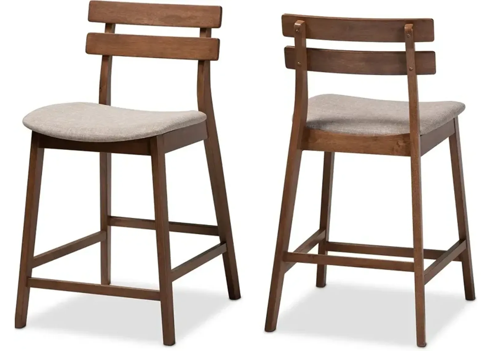 Larine Light Gray Counter Height Stool (Set of 2)