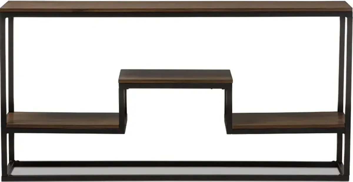 Doreen Industrial Weathered Oak Console Table