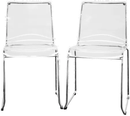 Lino Acrylic Dining Room Chair (Set of 2)
