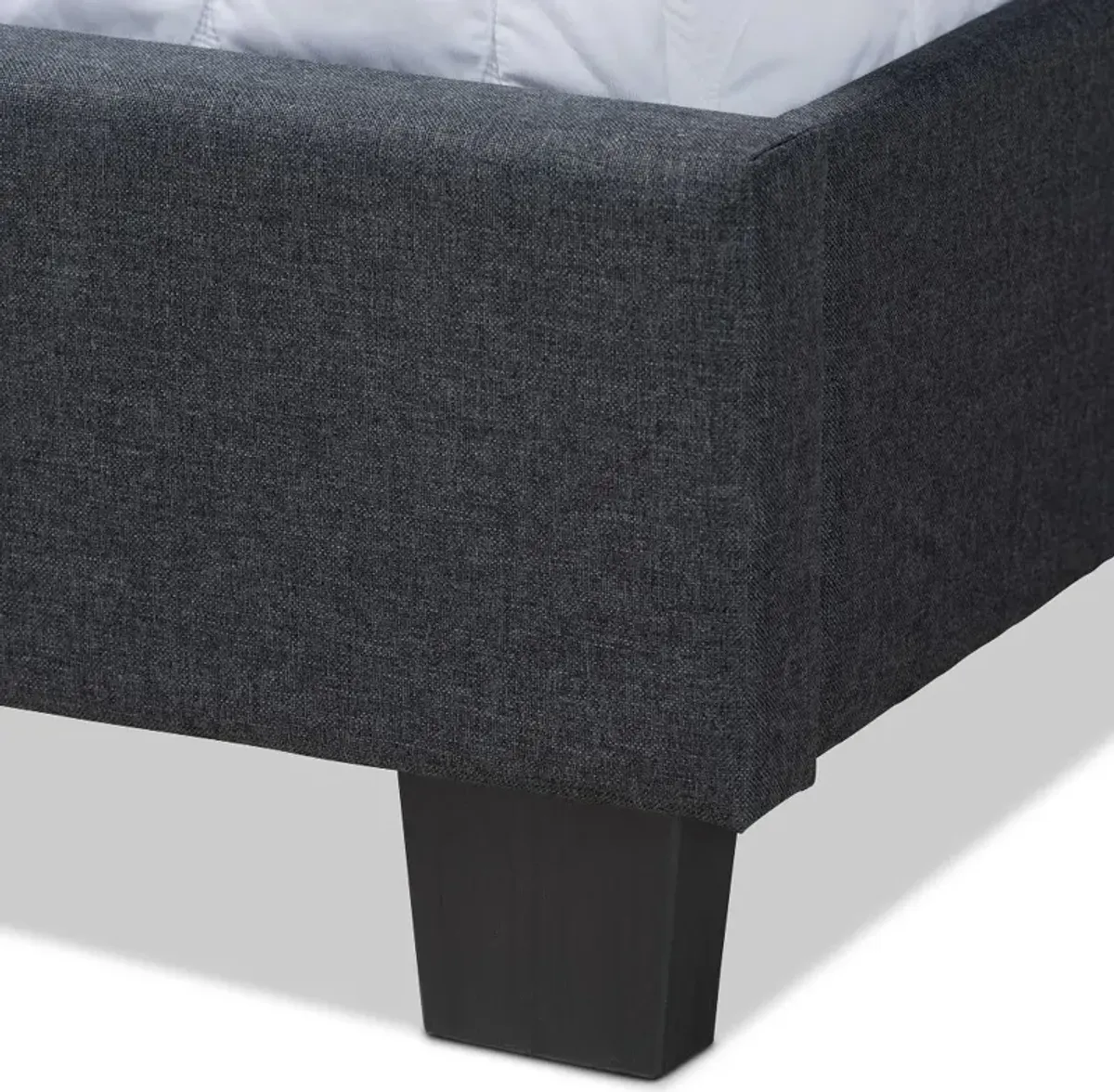 Ansa Dark Gray Upholstered Queen Bed