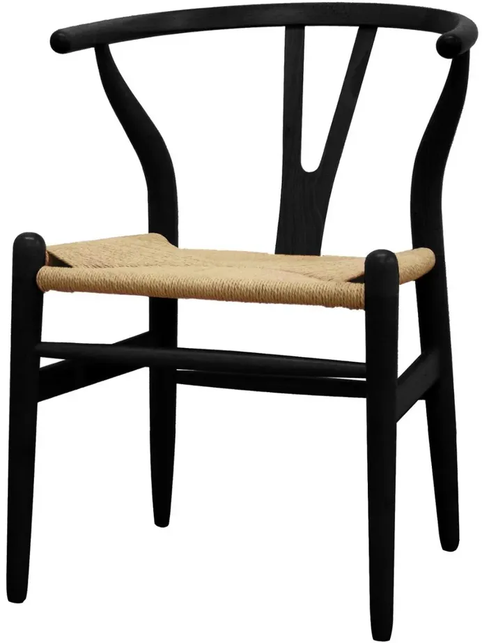 Wishbone Black Wood Chair, Set of 2