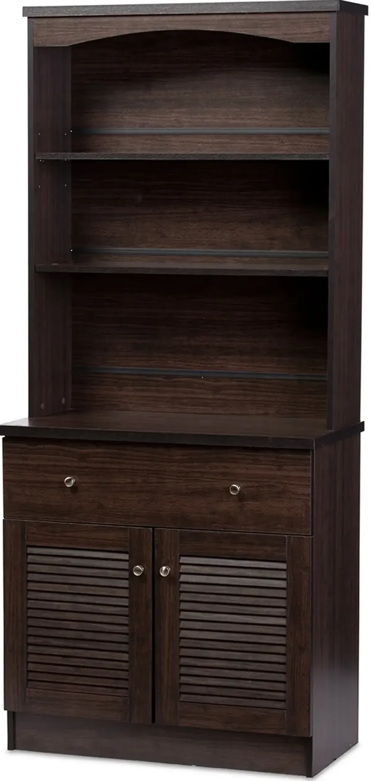 Agni Dark Brown Buffet and Hutch