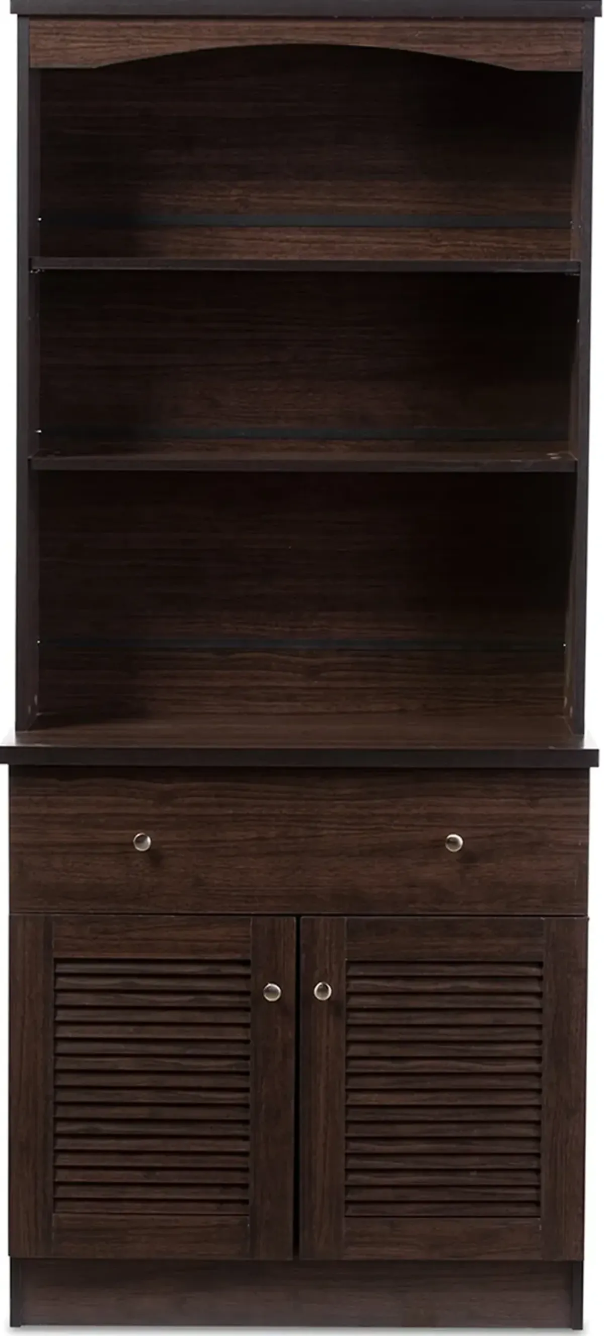 Agni Dark Brown Buffet and Hutch