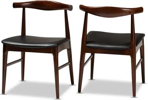 Eira Dark Brown Dining Room Chair (Set of 2)