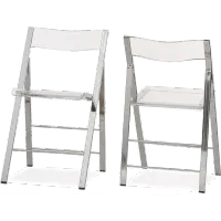 Acrylic Foldable Chair, Set of 2
