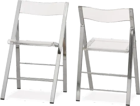 Acrylic Foldable Chair, Set of 2