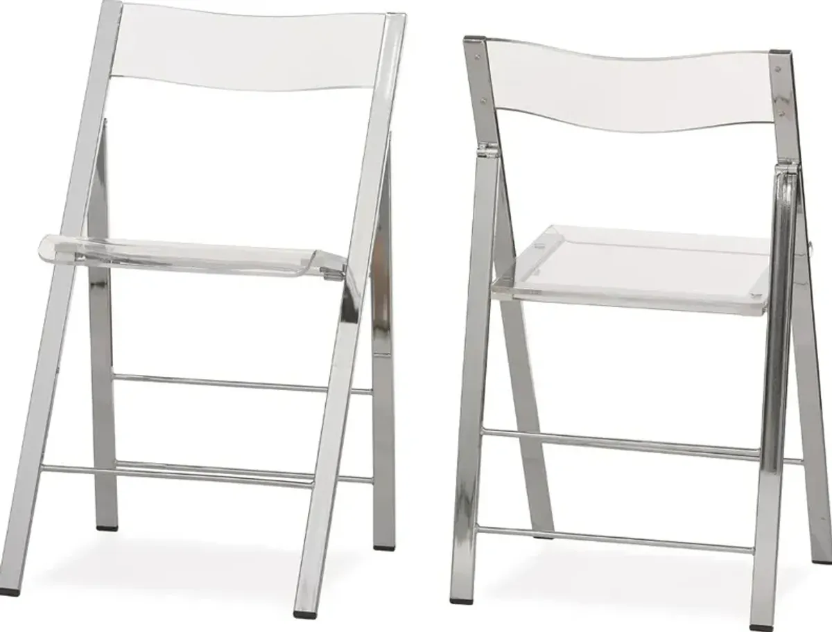 Acrylic Foldable Chair, Set of 2