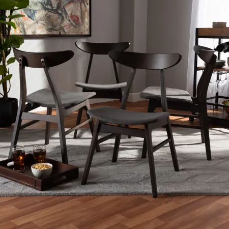 Britte Dark Brown Dining Room Chair (Set of 4)
