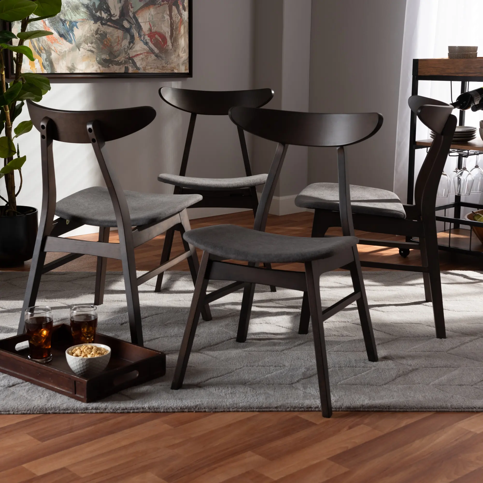 Britte Dark Brown Dining Room Chair (Set of 4)