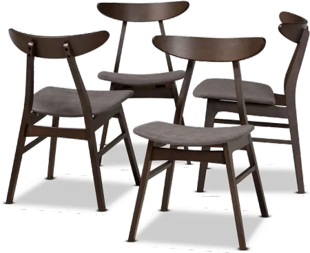 Britte Dark Brown Dining Room Chair (Set of 4)