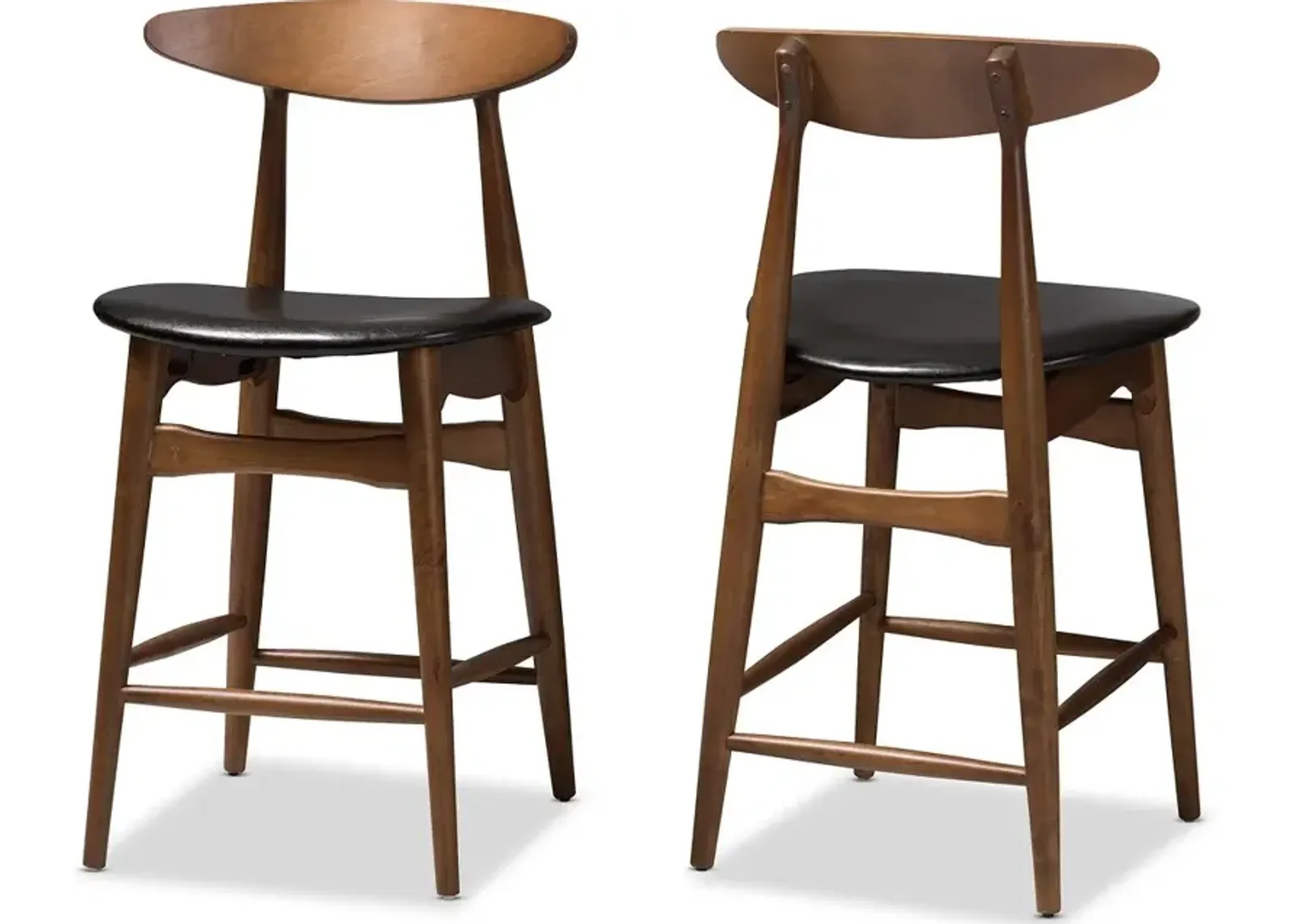 Flora Black Counter Height Stool (Set of 2)