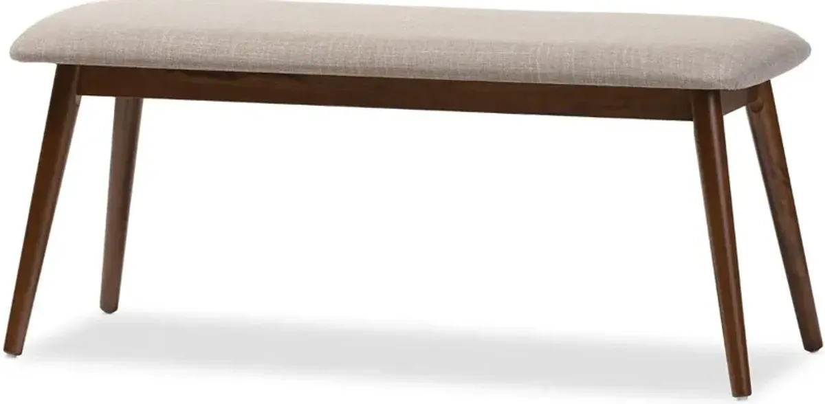 Flora Light Gray Dining Bench