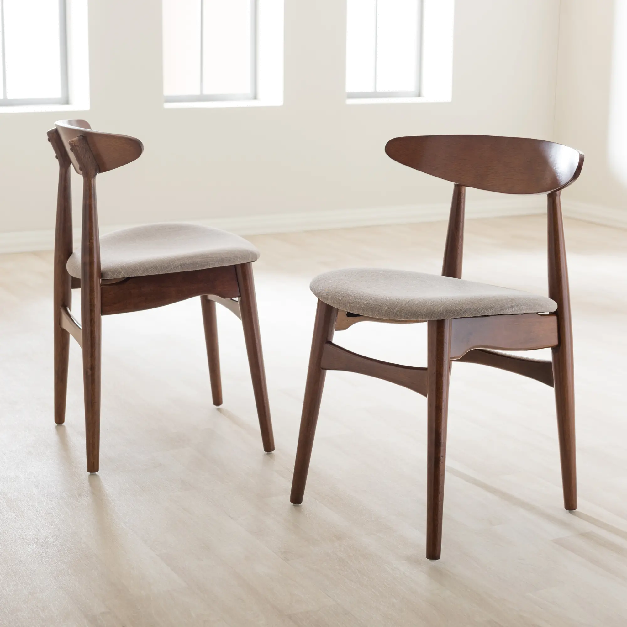 Flora Light Gray Dining Room Chair (Set of 2)