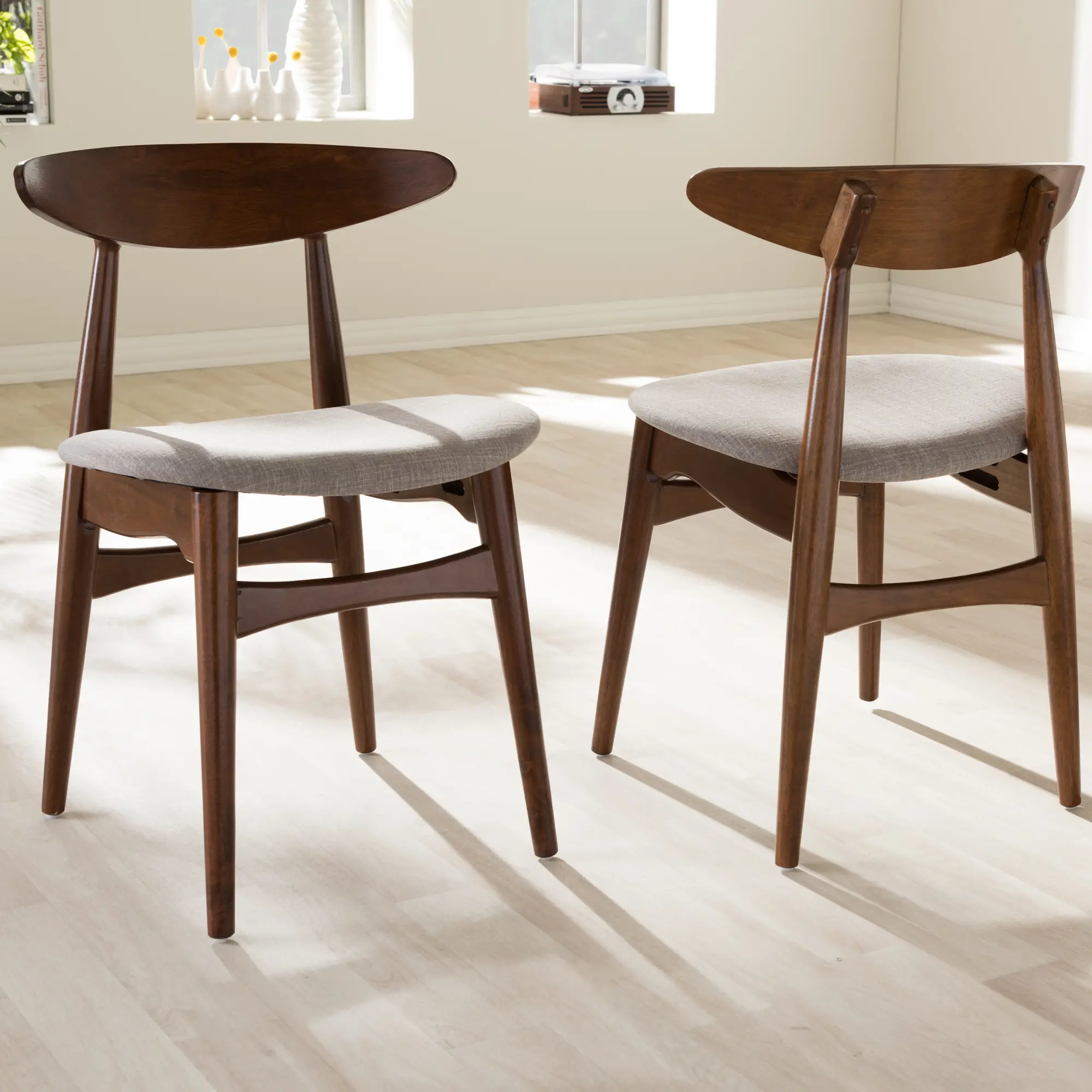 Flora Light Gray Dining Room Chair (Set of 2)