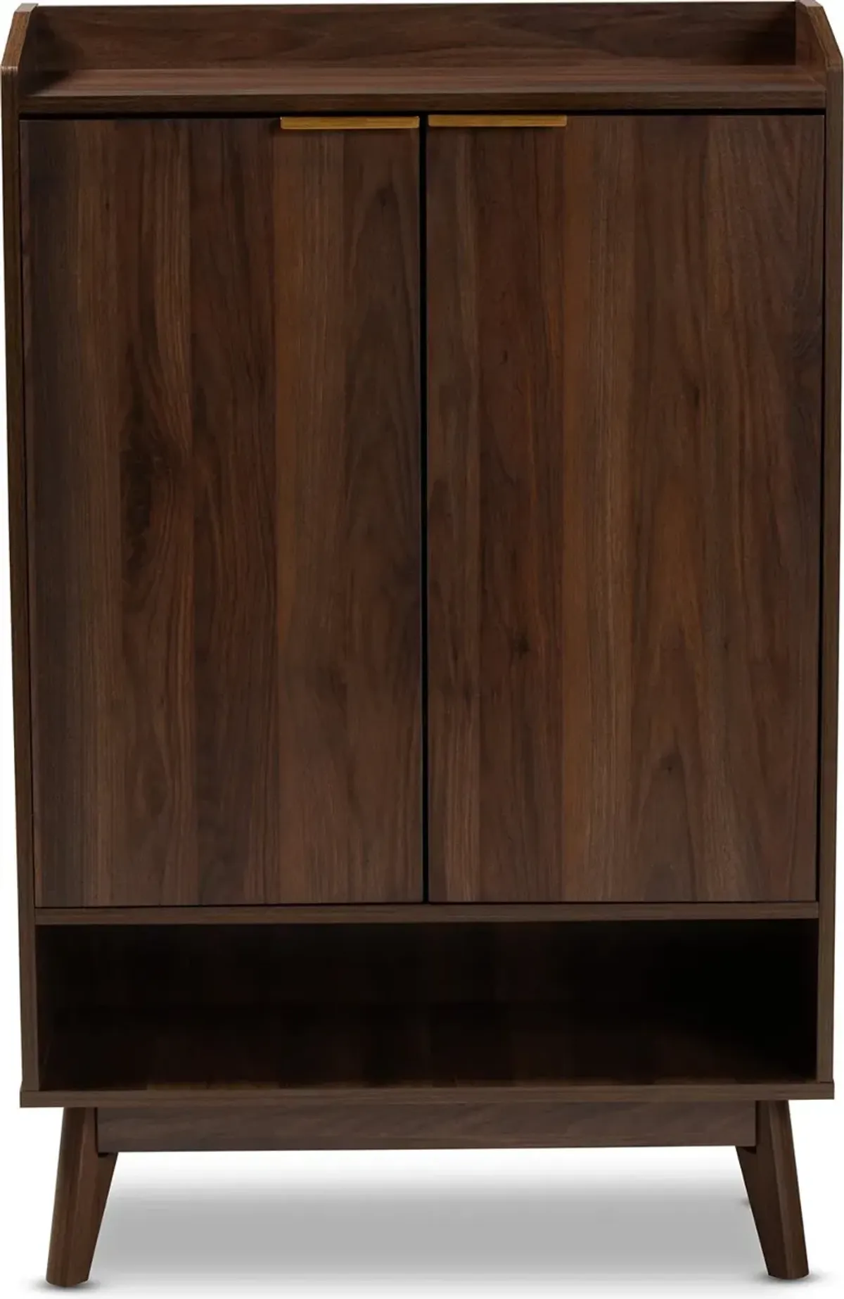 Lena Walnut Brown Shoe Storage Cabinet