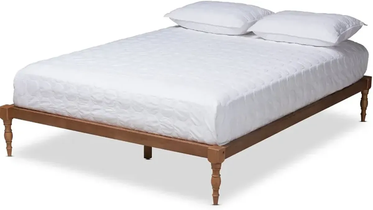 Iseline Ash Walnut Queen Platform Bed Frame