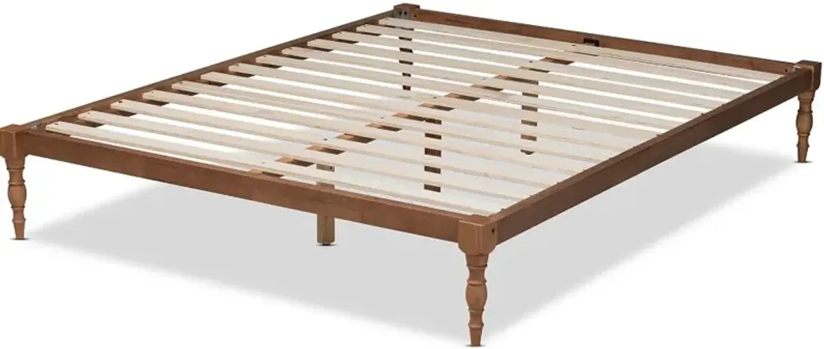 Iseline Ash Walnut Queen Platform Bed Frame