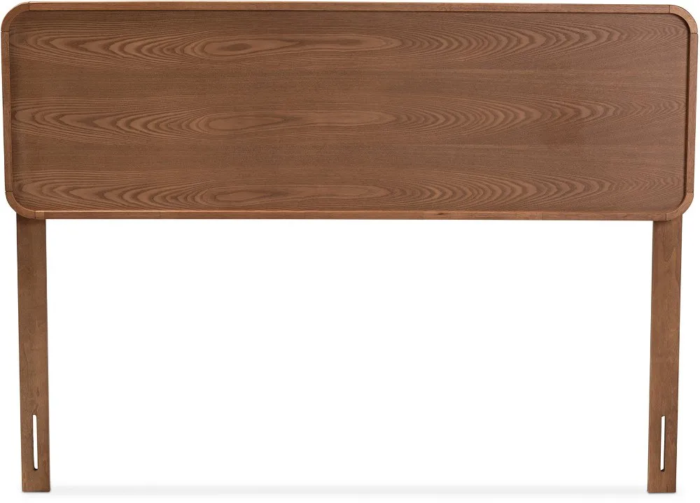 Mailene Mid-Century Modern Walnut Queen Headboard