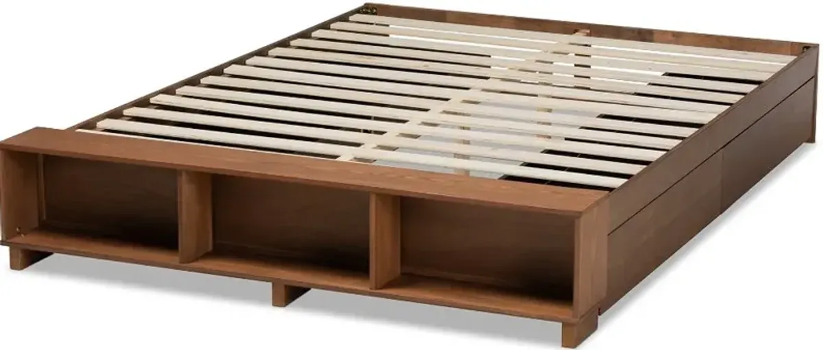 Arthur Ash Walnut Queen Platform Storage Bed