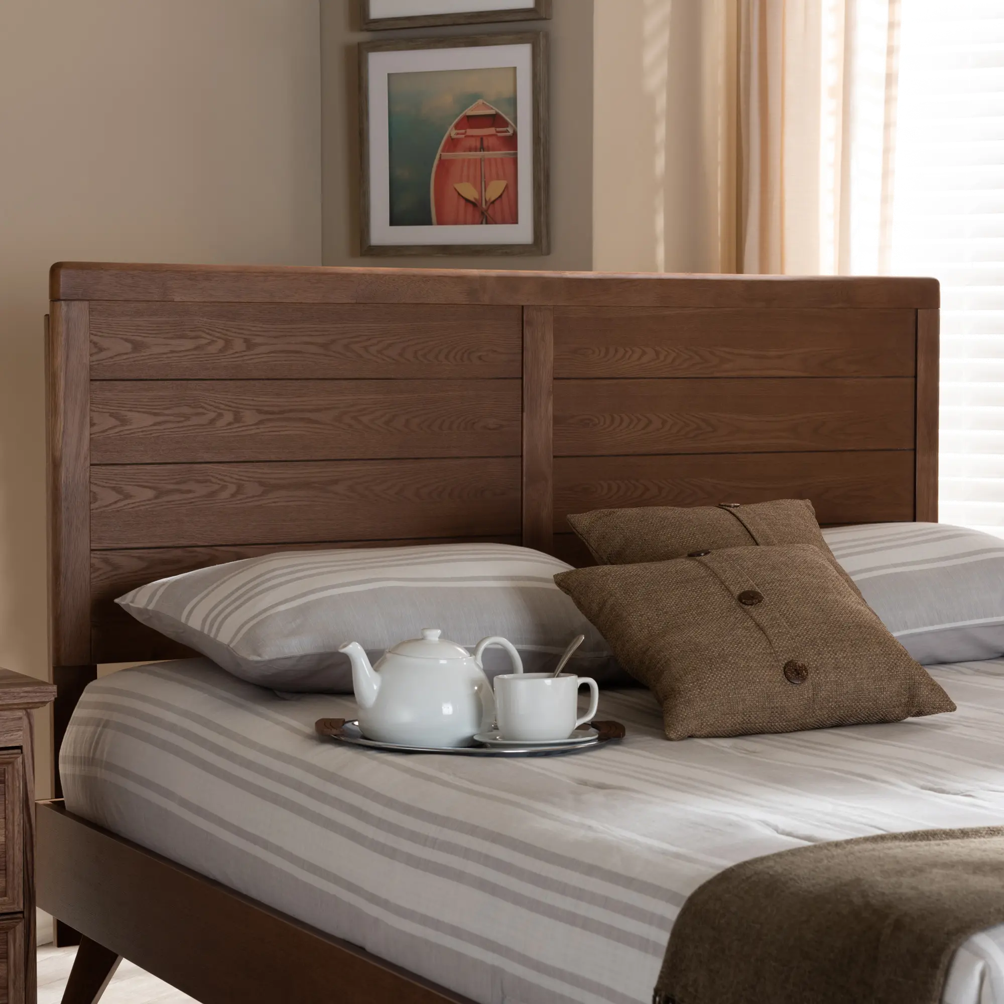 Seren Walnut Brown Queen Headboard