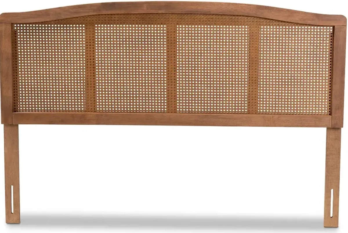 Marieke Ash Walnut Rattan Queen Headboard