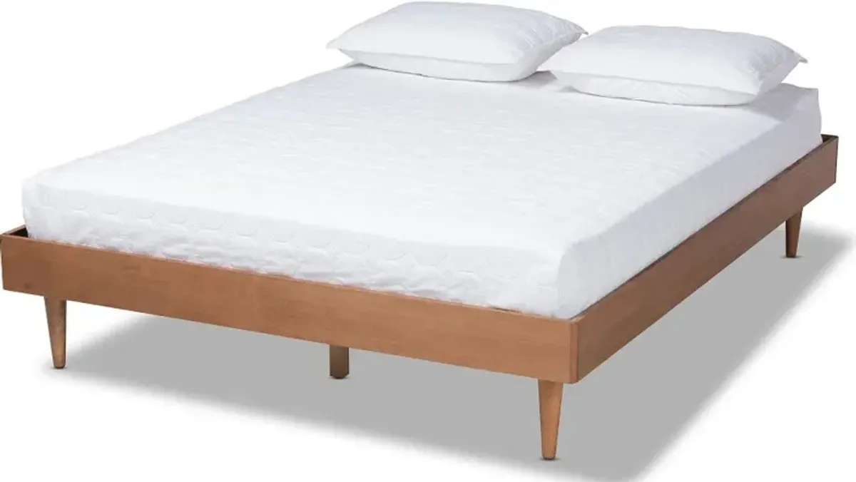 Rina Ash Walnut Queen Platform Bed Frame