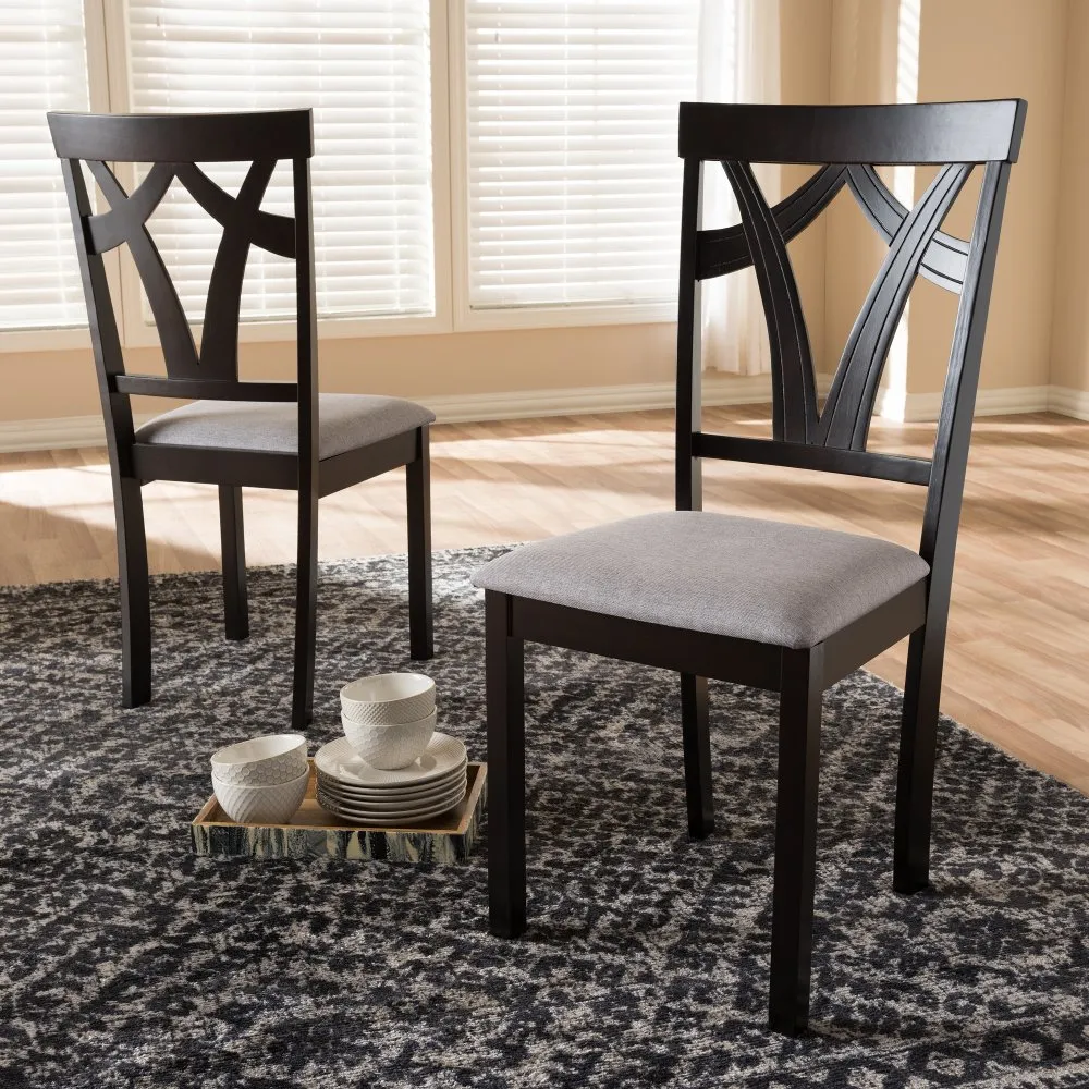 Sylvia Dark Brown Dining Room Chair (Set of 2)