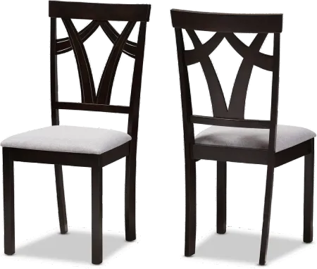 Sylvia Dark Brown Dining Room Chair (Set of 2)