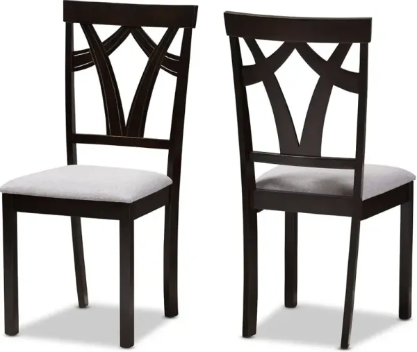 Sylvia Dark Brown Dining Room Chair (Set of 2)