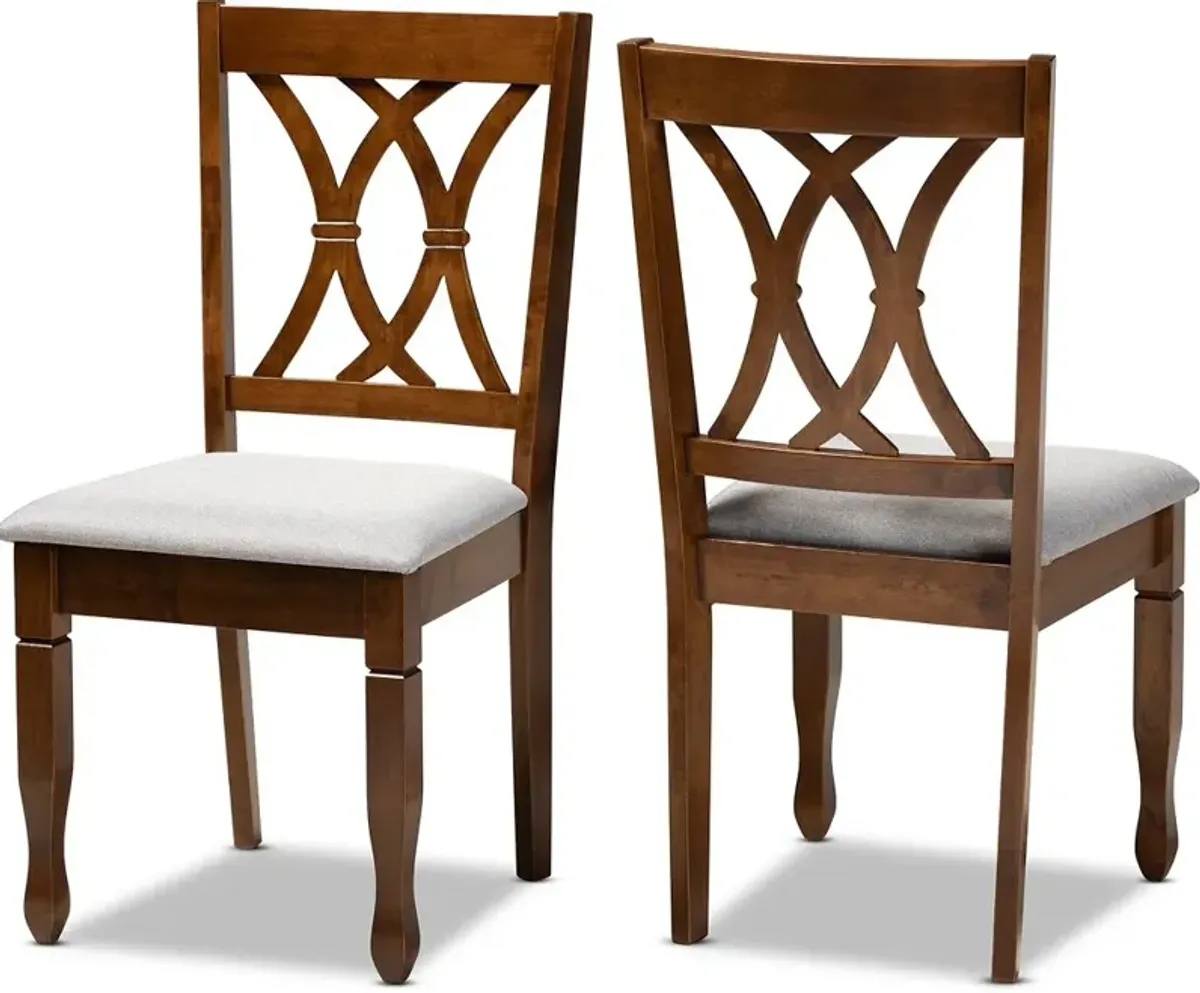 Augustine Brown Dining Room Chair (Set of 2)