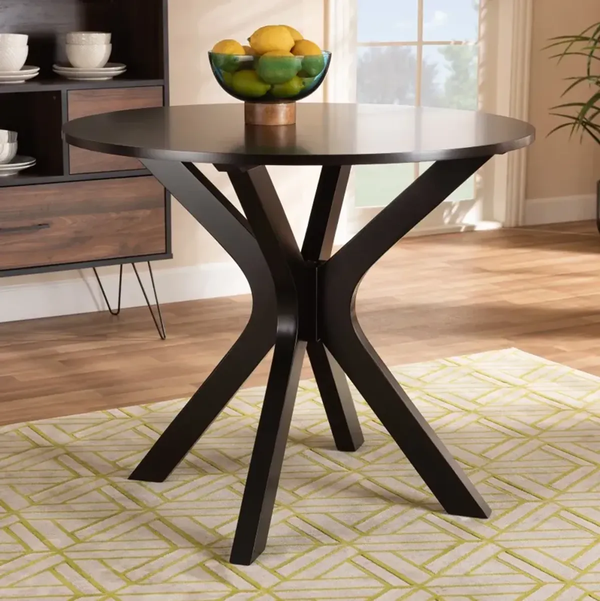 Kenji Dark Brown Round Dining Room Table