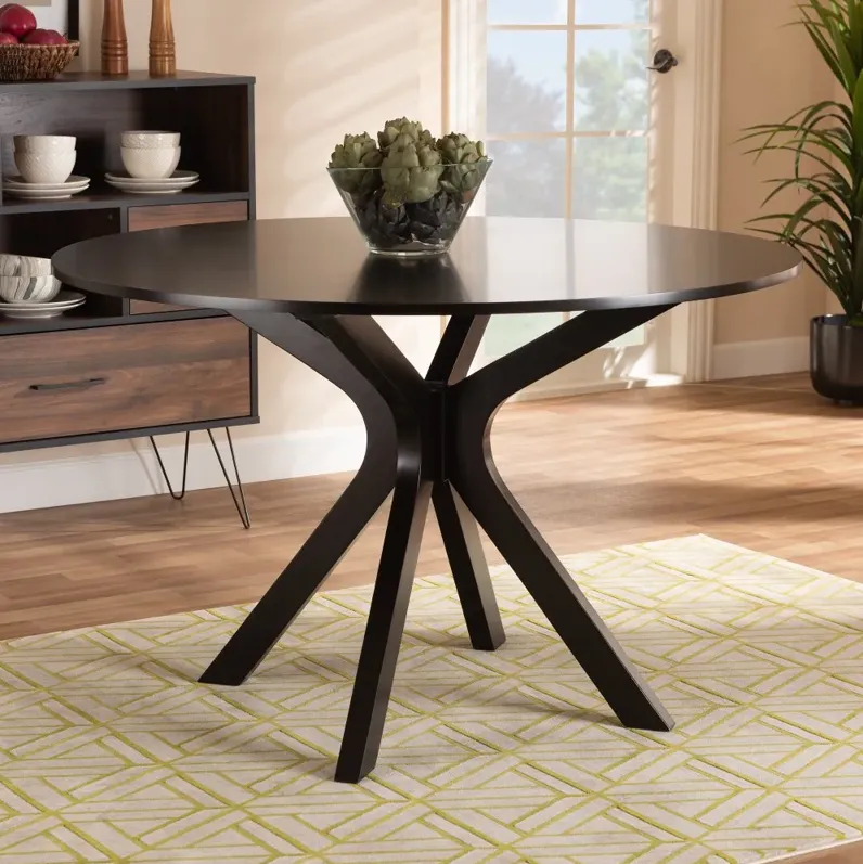 Kenji Dark Brown Round Dining Room Table