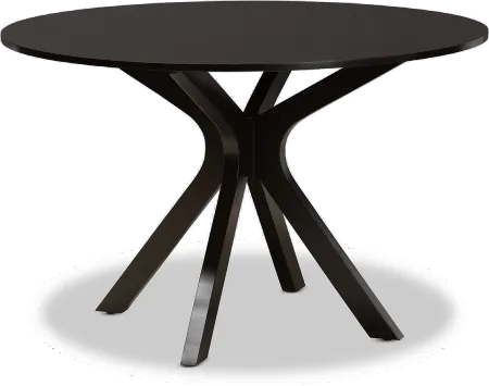 Kenji Dark Brown Round Dining Room Table