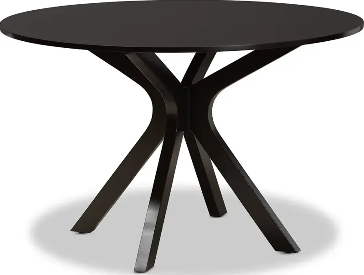 Kenji Dark Brown Round Dining Room Table