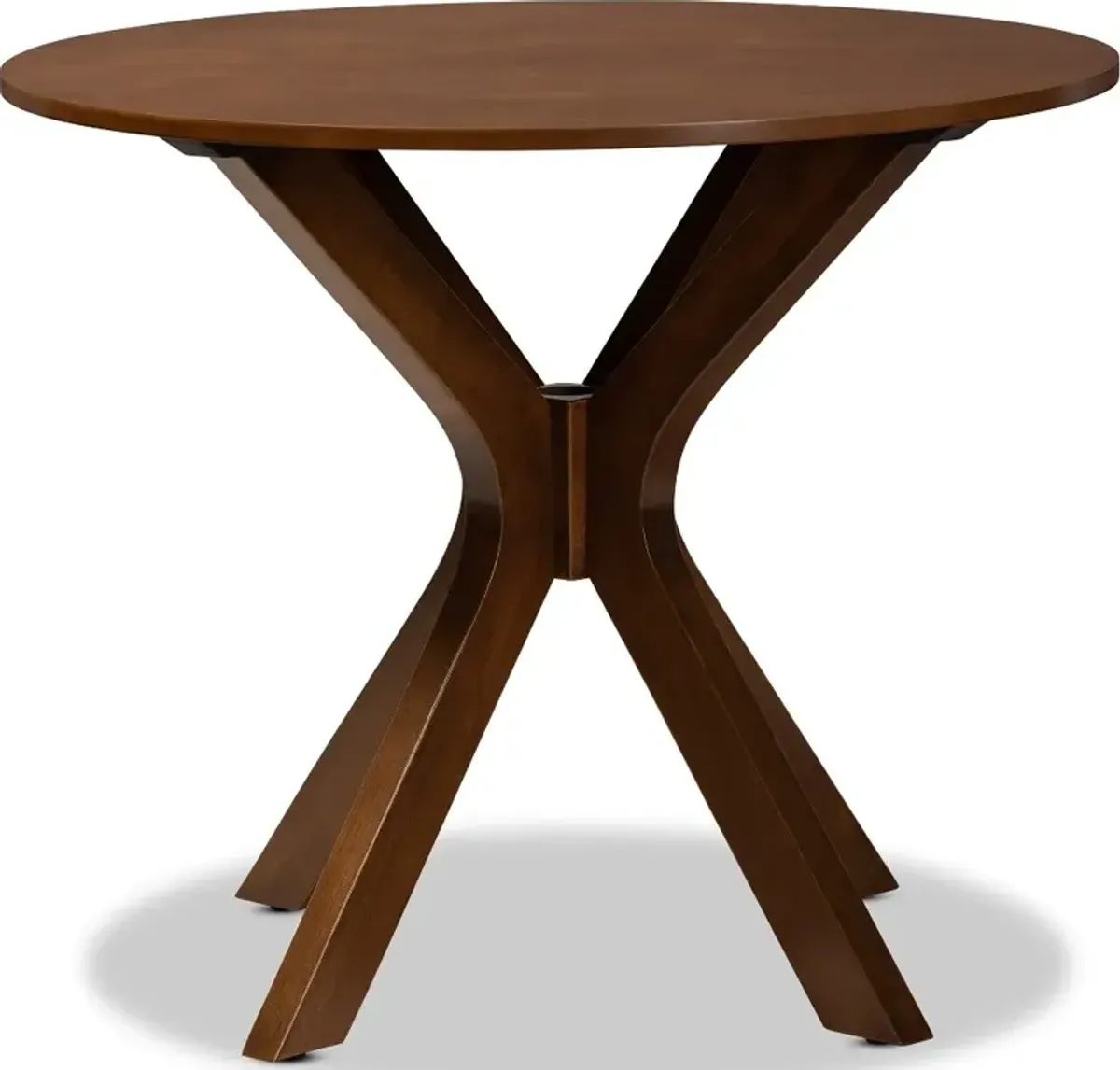 Baxton Studio Kenji Medium Brown Round Dining Room Table