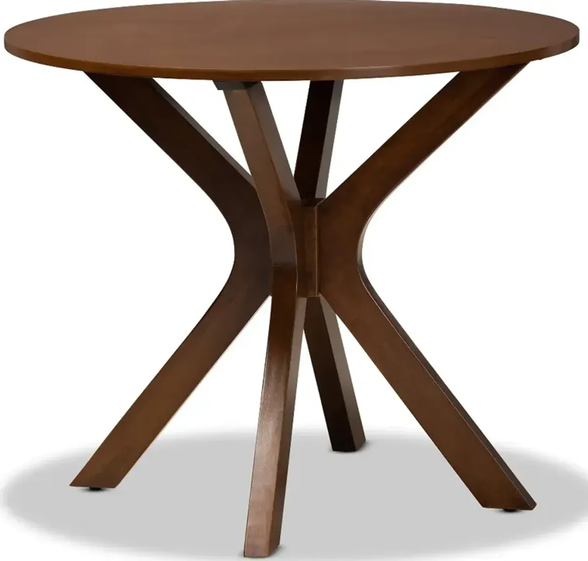 Baxton Studio Kenji Medium Brown Round Dining Room Table