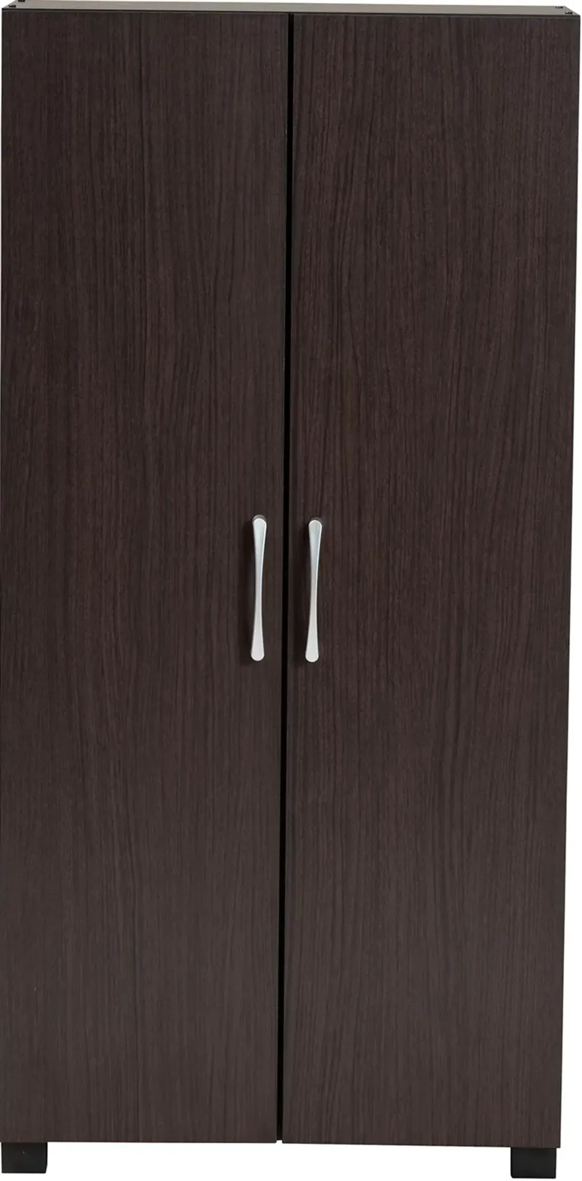 Marine Dark Brown 2-Door Shoe Storage Cabinet