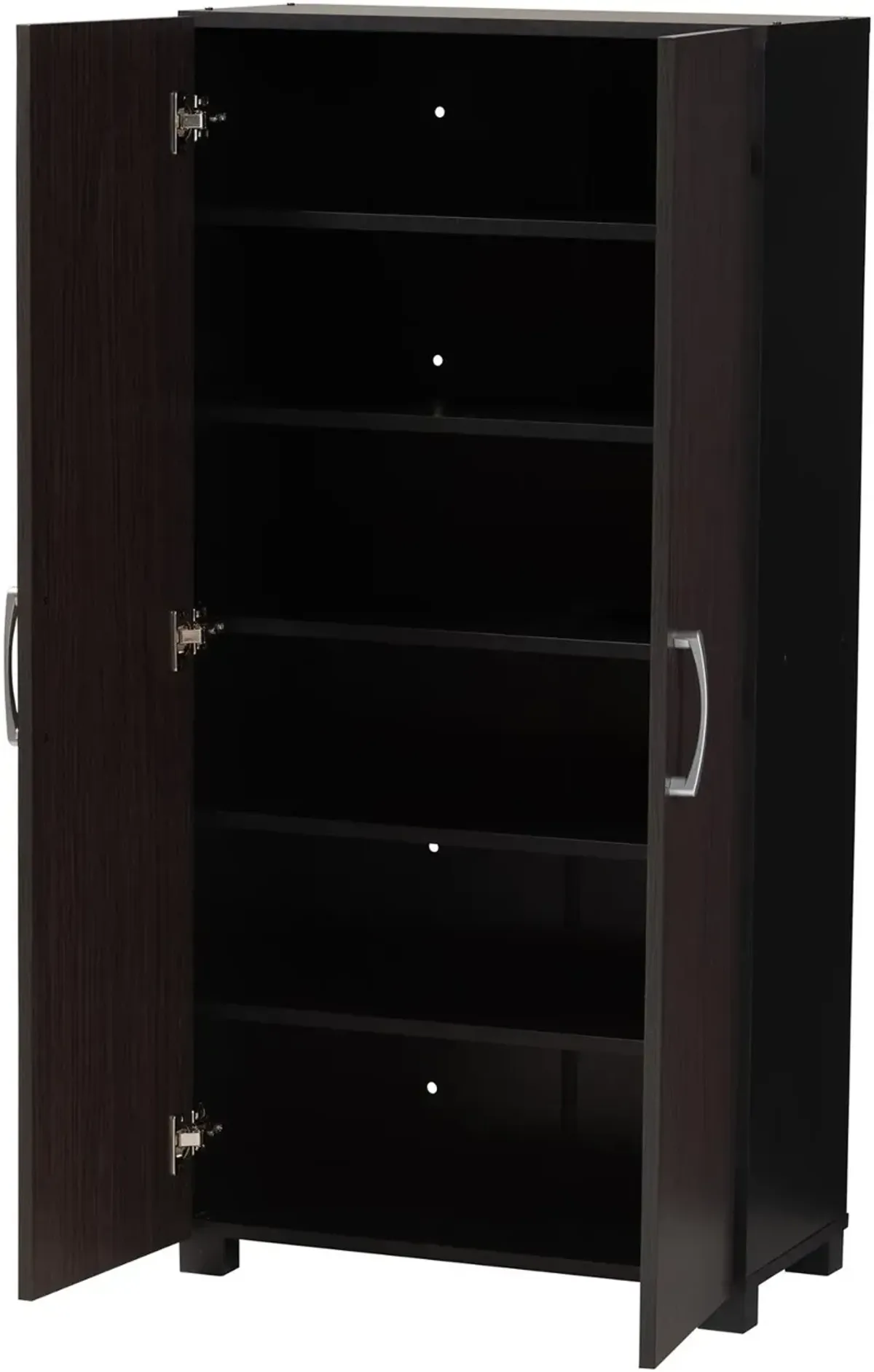 Marine Dark Brown 2-Door Shoe Storage Cabinet