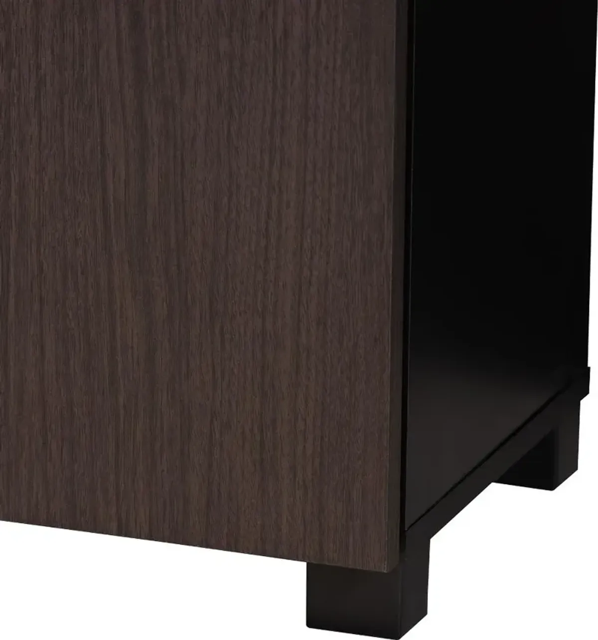 Marine Dark Brown 2-Door Shoe Storage Cabinet