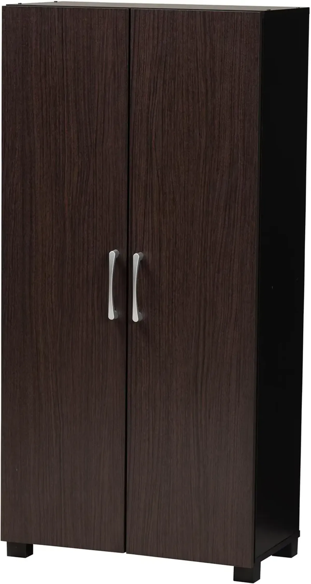 Marine Dark Brown 2-Door Shoe Storage Cabinet