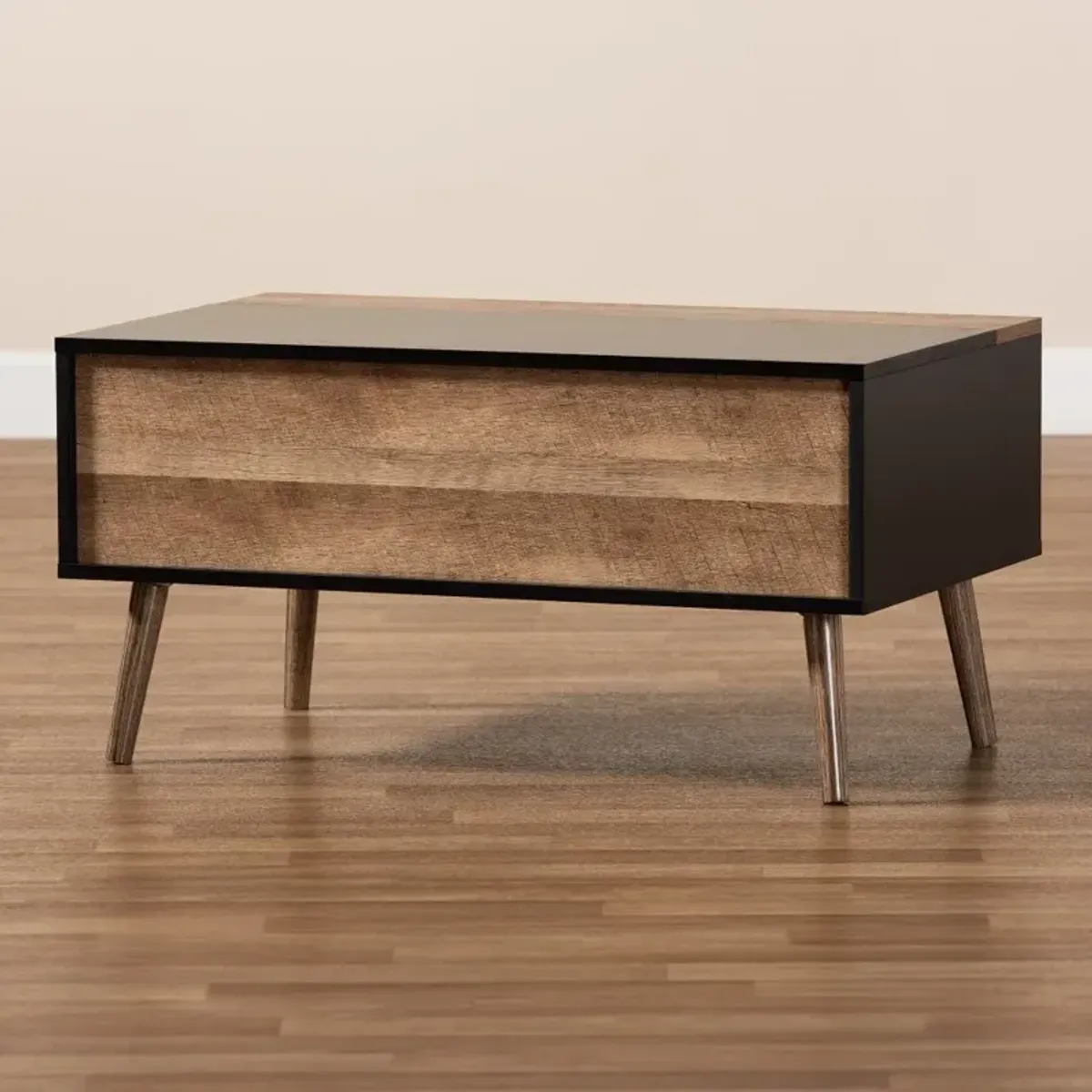 Jensen Black and Brown Lift-Top Coffee Table