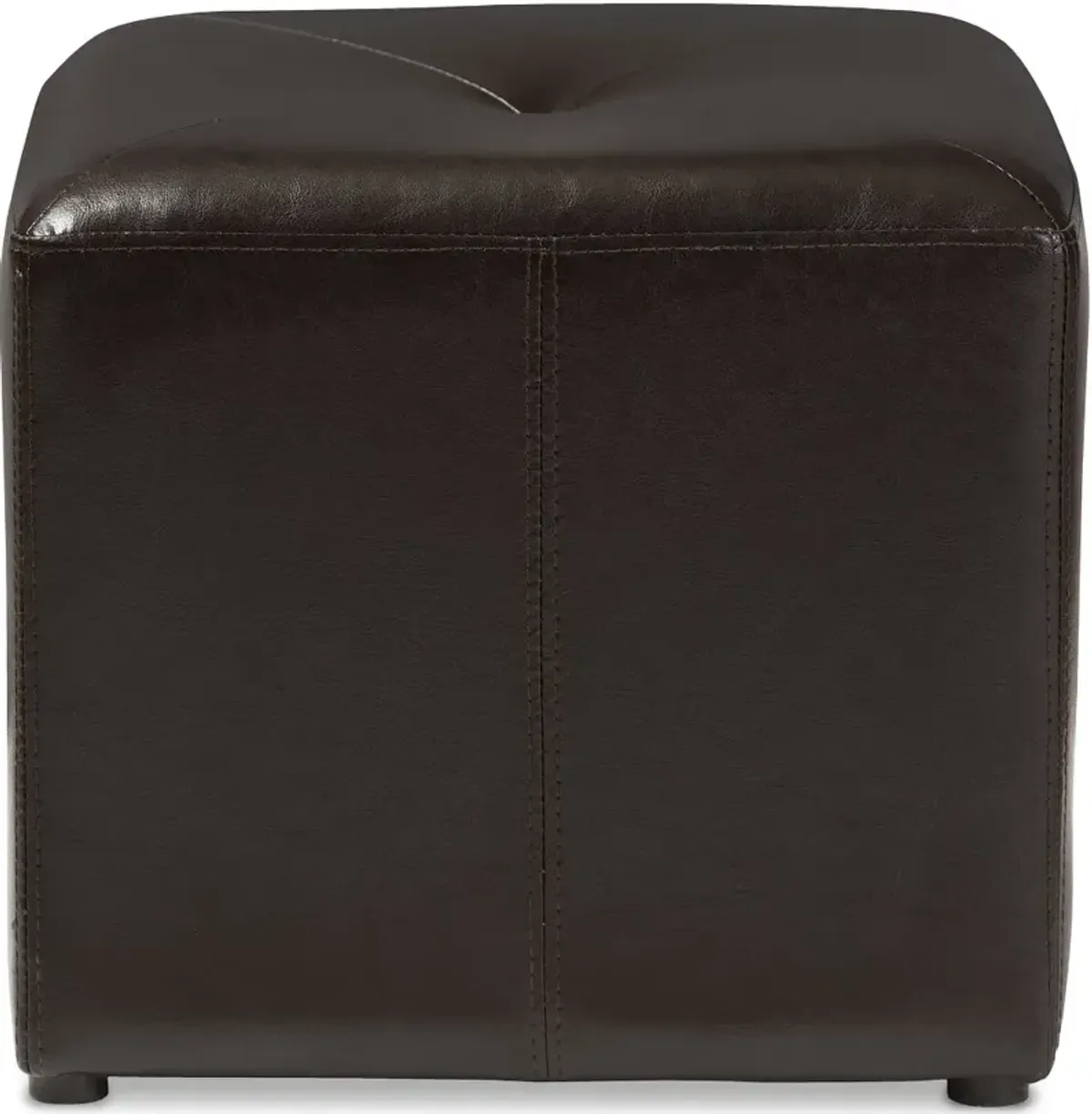 Aric Dark Brown Bonded Leather Ottoman