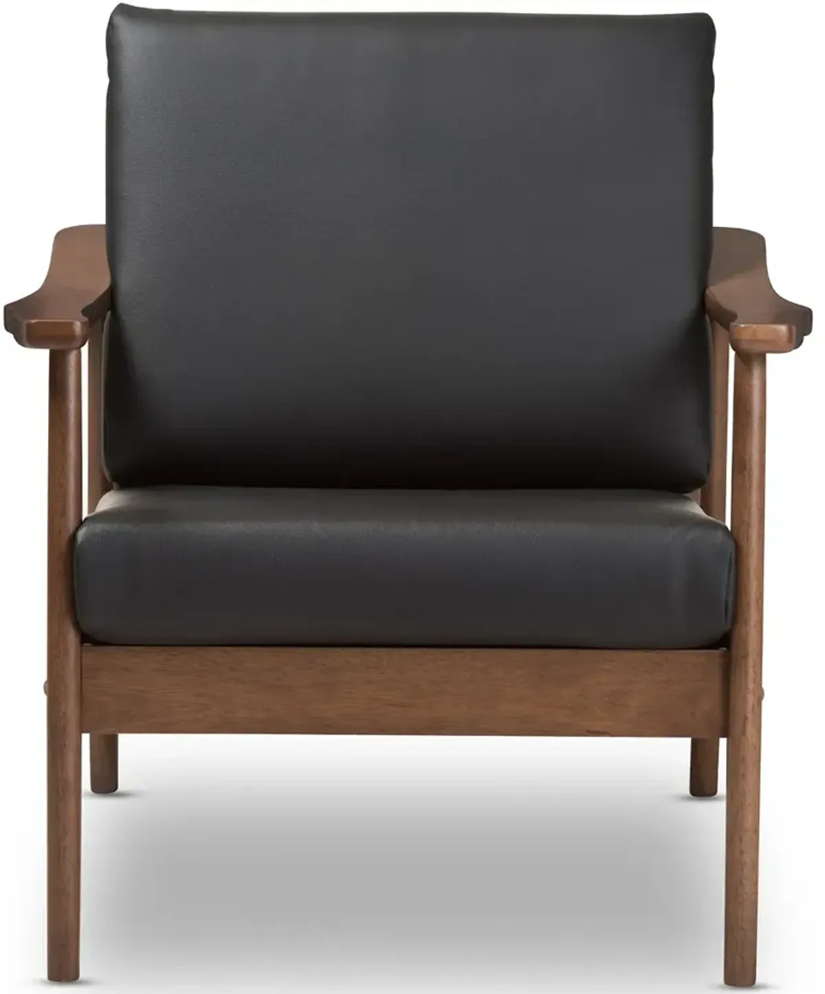 Venza Black Faux Leather Lounge Chair