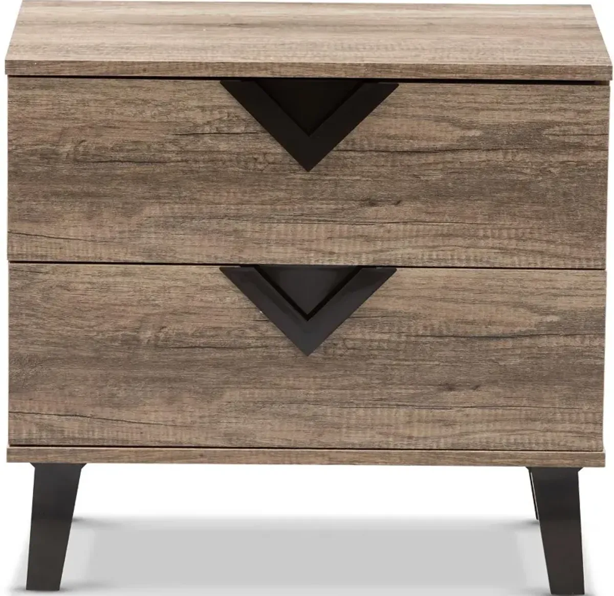 Swanson Modern Light Brown 2-Drawer Nightstand